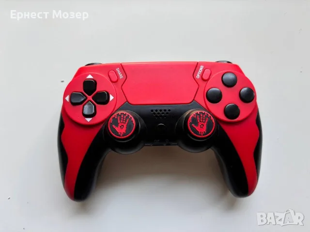 2 бр. безжични контролери за PS4 / PC – Bluetooth + Type-C, вибрация, Touchpad, снимка 2 - Джойстици и геймпадове - 55878858