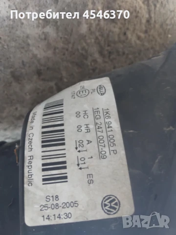 Ляв фар за Волксваген Голф 5 1.9 дизел 105к.с 2006г, снимка 3 - Части - 51174966