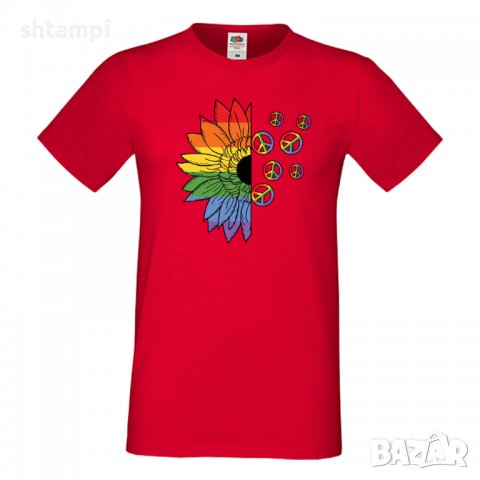 Мъжка тениска Pride Sunflower Peace multicolor Прайд,Празник.Повод,Изненада, снимка 11 - Тениски - 37105106