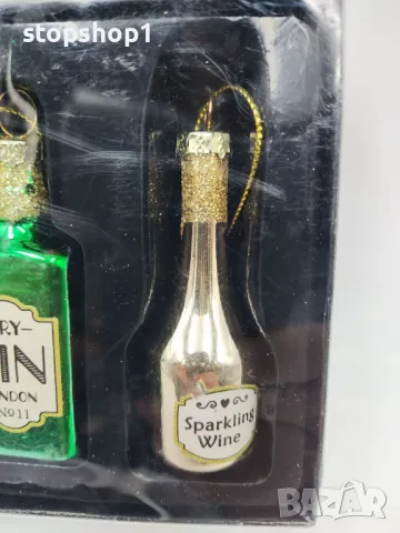 Стъклени Коледни играчки алкохол Christmas , снимка 2 - Декорация за дома - 47701507