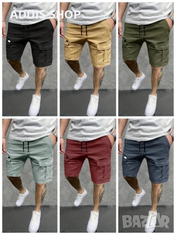Мъжки карго къси панталони със средна дължина, 11цвята - 023, снимка 1