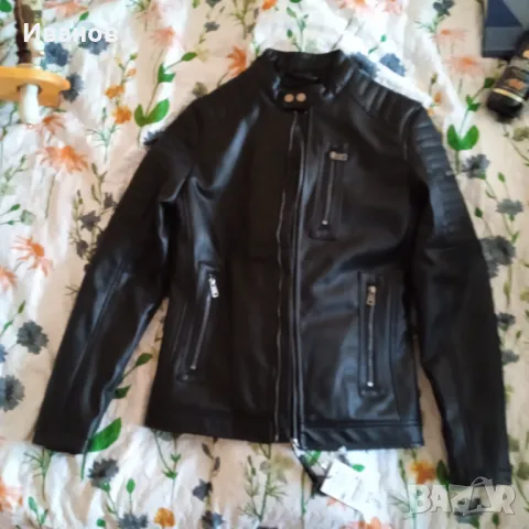 Кожено яке, добра имитация на естествена кожа, размер S, снимка 11 - Якета - 49977113