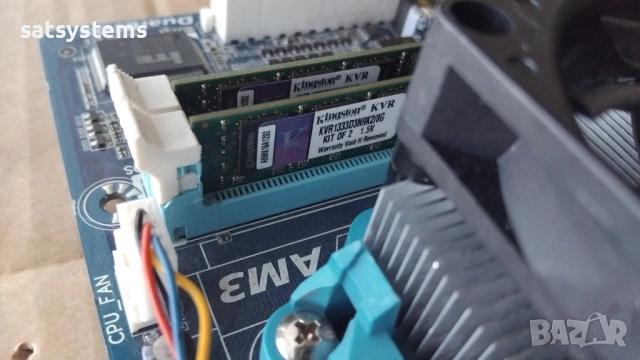 Дънна платка Gigabyte GA-MA78LMT-S2 Socket AM3 CPU+FAN+RAM, снимка 7 - Дънни платки - 52402178