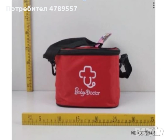 Детска докторска чанта Baby Doc с аксесоари – Червена, снимка 5 - Други - 54320455