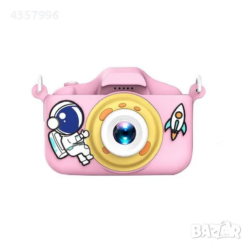Детски фотоапарат, Космос, С кейс, Розов, снимка 2 - Образователни игри - 48853775