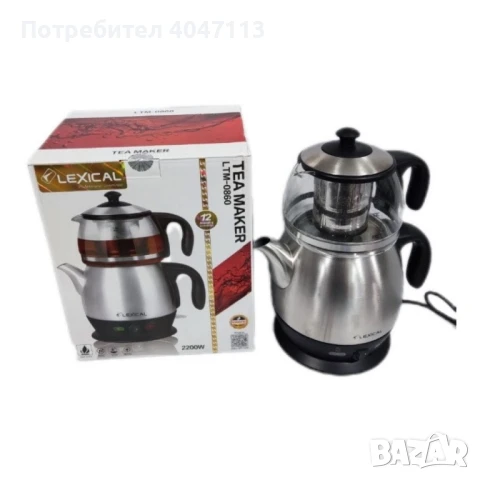 Електрически чайник от неръждаема стомана Lexical LTM-0860, 2 в 1, снимка 5 - Други - 51396662
