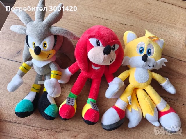 Плюшени играчки Соник - Sonic 3 бр
