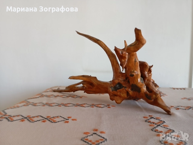 Скулптура, пластика от дърво в 4 ракурса, "Вечната гора", уникат, 1988 г., снимка 10 - Антикварни и старинни предмети - 47833100