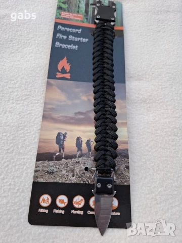 Гривна за оцеляване от паракорд с ножче, снимка 8 - Екипировка - 52549770