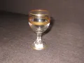 Стъклени сервиз и чаши със златен кант, снимка 6