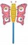Играчка Ahelos, Пеперуда, Дървена, Розова, 27х17 см, снимка 1 - Дрънкалки и чесалки - 38424004