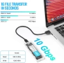 AXFEE M.2 NVMe SSD корпус, външен корпус с USB 3.1 Gen 2 NVMe без инструменти, USB C NVME адаптер..., снимка 4
