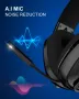 JIMYIU Безжични слушалки за игри с шумопотискащ микрофон, 2,4 GHz и Bluetooth, 50 часа батерия, снимка 4