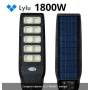 Улична соларна лампа LYLU със соларен панел и дистанционно, 1800W , снимка 1