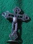 СТАРО НАСТОЛНО СРЕБЪРНО РАЗПЯТИЕ СРЕБРО 800 СРЕБЪРЕН КРЪСТ СТАТУЕТКА МАЙСТОРСКА РЯДКАИЗРАБОТКА 25111, снимка 2