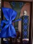 Комплект тиранти с щампа в черно и турско синьо и папионка в турско син цвят , снимка 1 - Други - 39089685