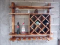  Етажерка за вино и напитки от масив, снимка 2