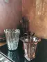 вази масивно стъкло бяла и розово и стомна керамика, снимка 3