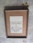 Стара картина офорт гравюра  подписана 1983 2, снимка 7