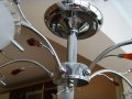 Полилей. Неръждаема стомана-инокс , кристал и стъкло - 220V5х 60W , снимка 8