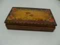 № 4957 стара дървена кутия / табакера  - размер 19,5 / 10,5 / 4,5 см , снимка 1