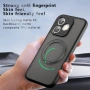 Магнитен Матов Калъф за Honor 600 Lite 5G с 360° Стойка - TPU+PC, 12 Airbag, N52 магнит, Прозрачно-ч, снимка 9