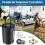 Преносим компресор за въздушна помпа Tophoniex, 150PSI ръчна електрическа помпа, снимка 6