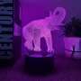 Холограмна 3D LED лампа Слон,RGB Седемцветен Интелигентен Контрол,USB, снимка 2