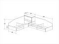 Ъглови легла с чекмеджета 82/190 см Код P2202, снимка 5
