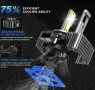 Sycreek комплект LED крушки за фарове D3S, 2 броя, 100W, 22000LM, 6000K, снимка 6