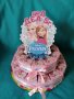 Картонена торта Frozen розова, снимка 2