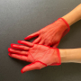 Дамски къси червени тюлени ръкавици- код 8638, снимка 4