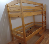 Двуетажно легло от масив с две чекмеджета, снимка 1 - Спални и легла - 44745494