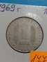 Юбилейна монета 1 лев 1969 година - 25 години Социалистическа революция - 17745, снимка 4