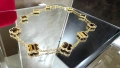 Van Cleef & Arpels VCA 10 Motifs Gold Tiger Eye Vintage Alhambra Дамско Колие, снимка 1