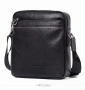 Мъжка елегантна дизайнерска чанта за през рамо /Черна естествена кожа!, снимка 13