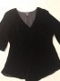 Черно кадифе/коприна – елегантна блуза, снимка 1 - Корсети, бюстиета, топове - 31648302