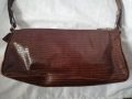 Винтидж италианска чанта за рамо от естествена кожа в кафяв цвят CIAMPI, снимка 5