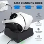 Зареждаща докинг станция за PS VR2 контролер,Sense контролер с LED светлина, снимка 5