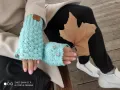 Handmade дамски ръкавици без пръсти с лого, снимка 10