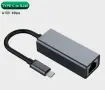 USB Type C Ethernet адаптер 10/100Mbps USB RJ45 мрежова карта за MacBook, PC, Windows, Android, снимка 5