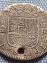 Сребърна монета 2 реала Филип пети Сеговия Испания 13780, снимка 3
