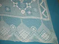 Винтич ръчно плетена покривка за легло филе дантела, снимка 10