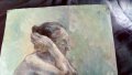 Манол Панчовски маслена картина голо женско тяло , снимка 9
