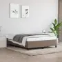 vidaXL Рамка за легло без матрак, таупе, 140x190 см плат, снимка 2