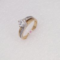 Златни годежни пръстени 14 К, снимка 5 - Пръстени - 38668899