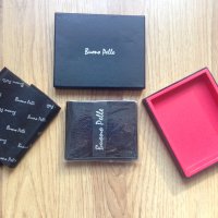 Buono Pelle нов мъжки портфейл портмоне естествена кожа RFID protection внос Англия, снимка 8 - Портфейли, портмонета - 43771944