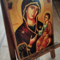Икона на света Богородица с Младенеца, снимка 2 - Икони - 44291456