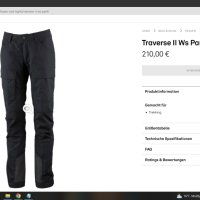 Lundhags Traverse II Ws Stretch Trouser дамско 44 - XL / мъжко 52 - L панталон - 549, снимка 3 - Екипировка - 42843154