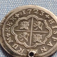 Сребърна монета 2 реала 1723г. Филип пети Севиля Испания 14943, снимка 4 - Нумизматика и бонистика - 42900582